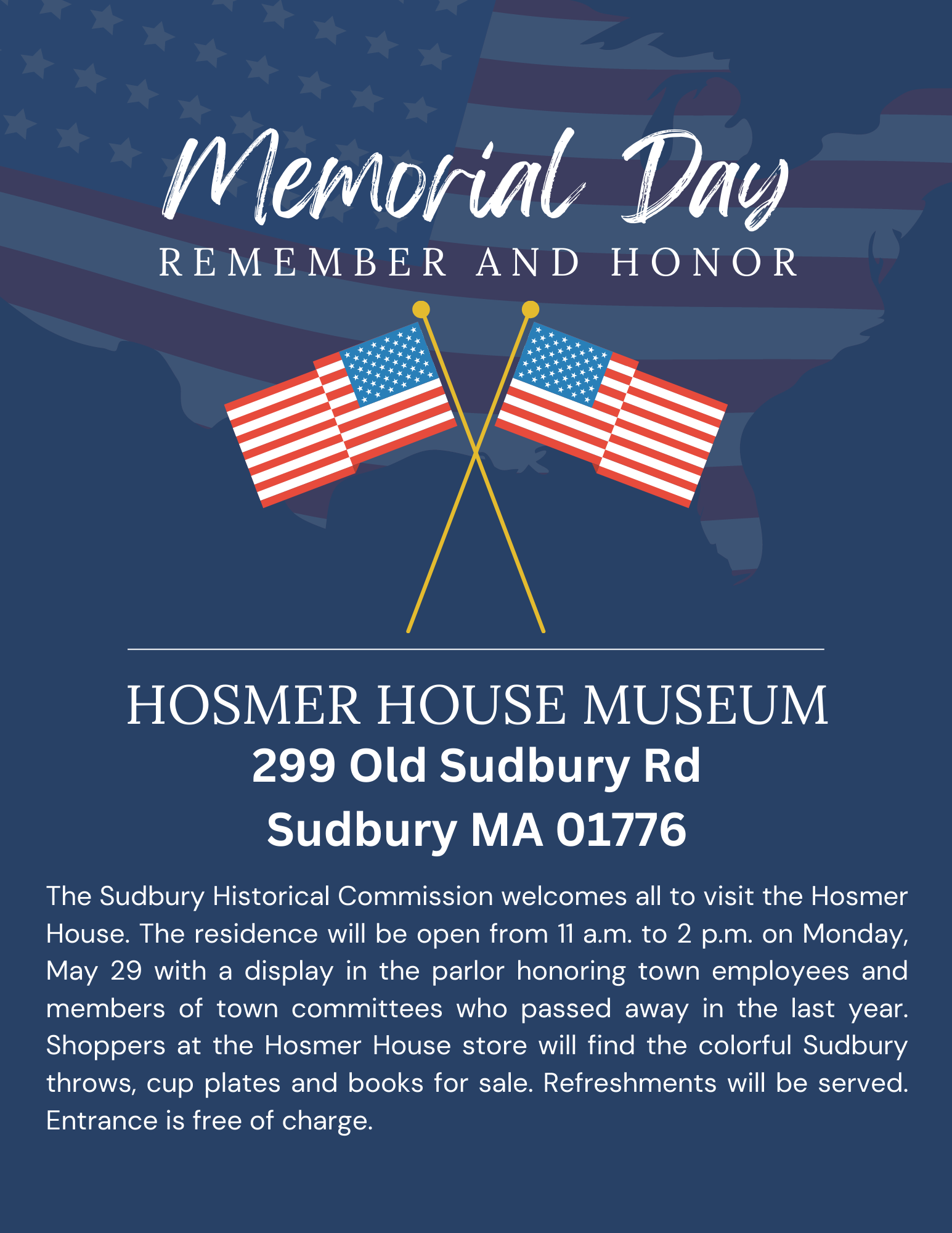 Memorial Day Event at the Hosmer House » Historical Commission