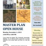 Master Plan Open House. Monday, November 4, 2019, 2:00 PM to 4:00 PM.
