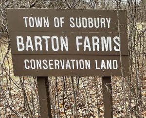 Barton Farms conservation land sign